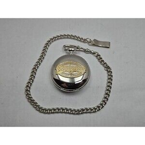 Remington Americas Oldest Gunmaker Pocket Watch Quartz Blue Dial New Battery